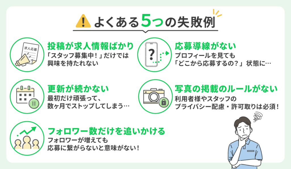 SNS採用でよくある失敗